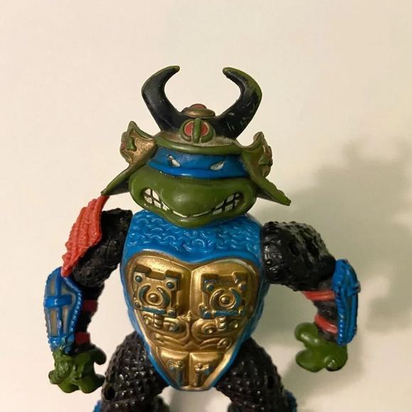 Vintage 1990 Teenage Mutant Ninja Turtle Leo Samurai TMNT Action Figure - Picture 9 of 9